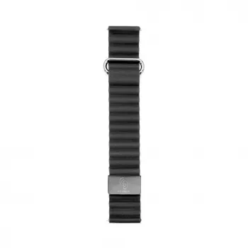Connect 20mm cinturino per orologio con fibbia posteriore in pelle e chiusura magnetica (130mm M/L) nero