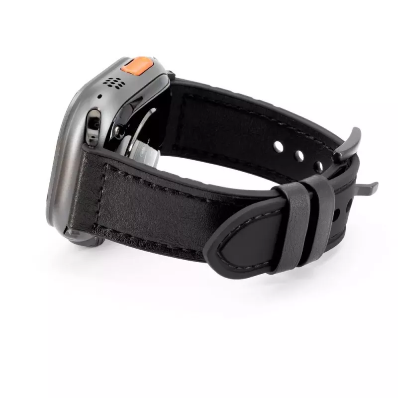 Connect Watch 38/40/41mm cinturino in similpelle con inserto in silicone (132mm M/L) nero