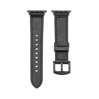 Connect Watch 38/40/41mm cinturino in similpelle con inserto in silicone (132mm M/L) nero