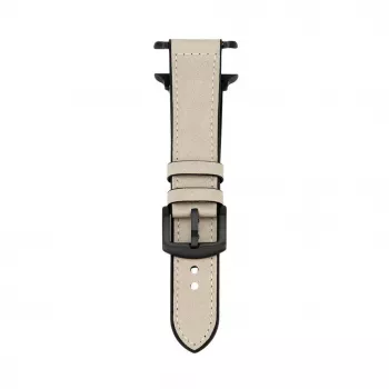 Connect Watch 38/40/41mm cinturino in similpelle con inserto in silicone (132mm M/L) bianco