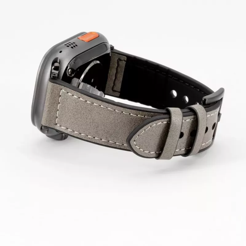 Connect Watch 38/40/41mm cinturino in similpelle con inserto in silicone (132mm M/L) argento