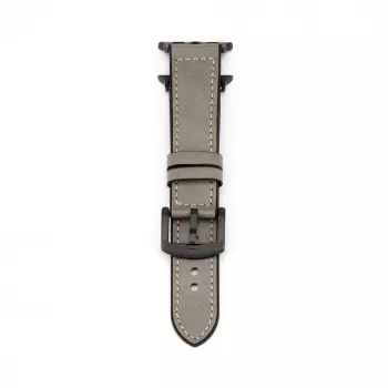 Connect Watch 42/44/45mm cinturino in similpelle con inserto in silicone (132mm M/L) argento