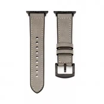 Connect Watch 42/44/45mm cinturino in similpelle con inserto in silicone (132mm M/L) argento