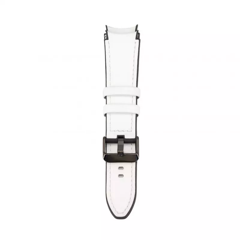 Connect 20mm cinturino in similpelle con inserto in silicone (130mm M/L) bianco