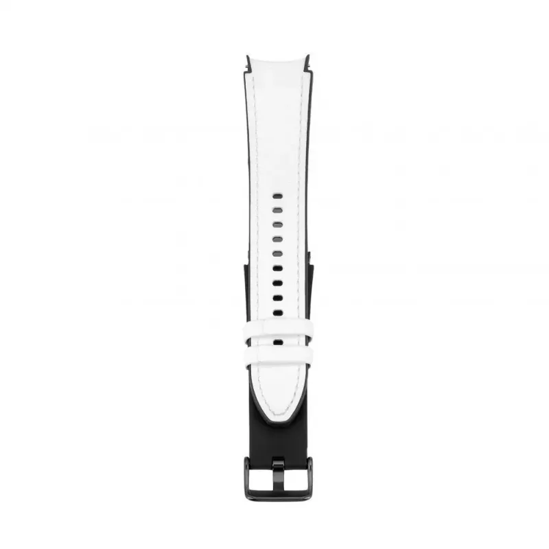 Connect 20mm cinturino in similpelle con inserto in silicone (130mm M/L) bianco