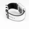 Connect 20mm cinturino in similpelle con inserto in silicone (130mm M/L) bianco