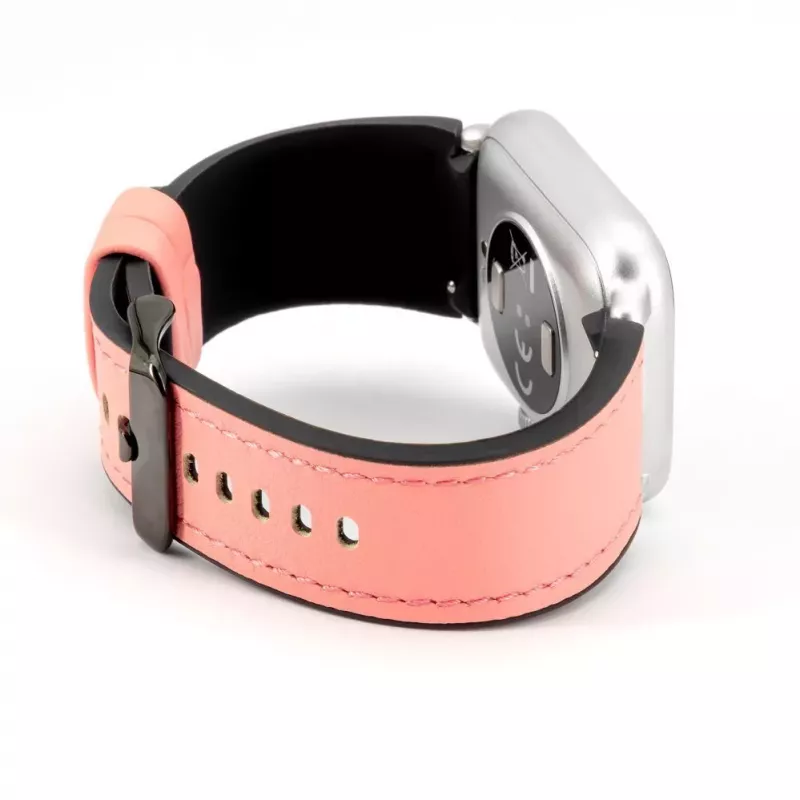 Connect 20mm cinturino in similpelle con inserto in silicone (130mm M/L) rosa