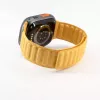 Connect Watch 38/40/41mm cinturino in twill intrecciato fine con catena magnetica giallo