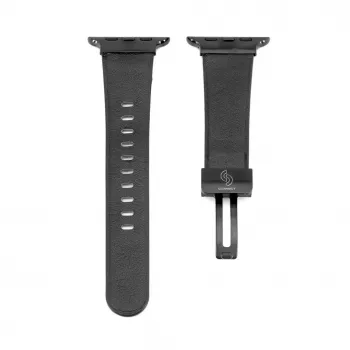 Connect Watch 42/44/45mm cinturino in pelle con fibbia a passante singolo nero