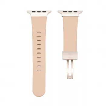 Connect Watch 42/44/45mm cinturino in pelle con fibbia a passante singolo rosa