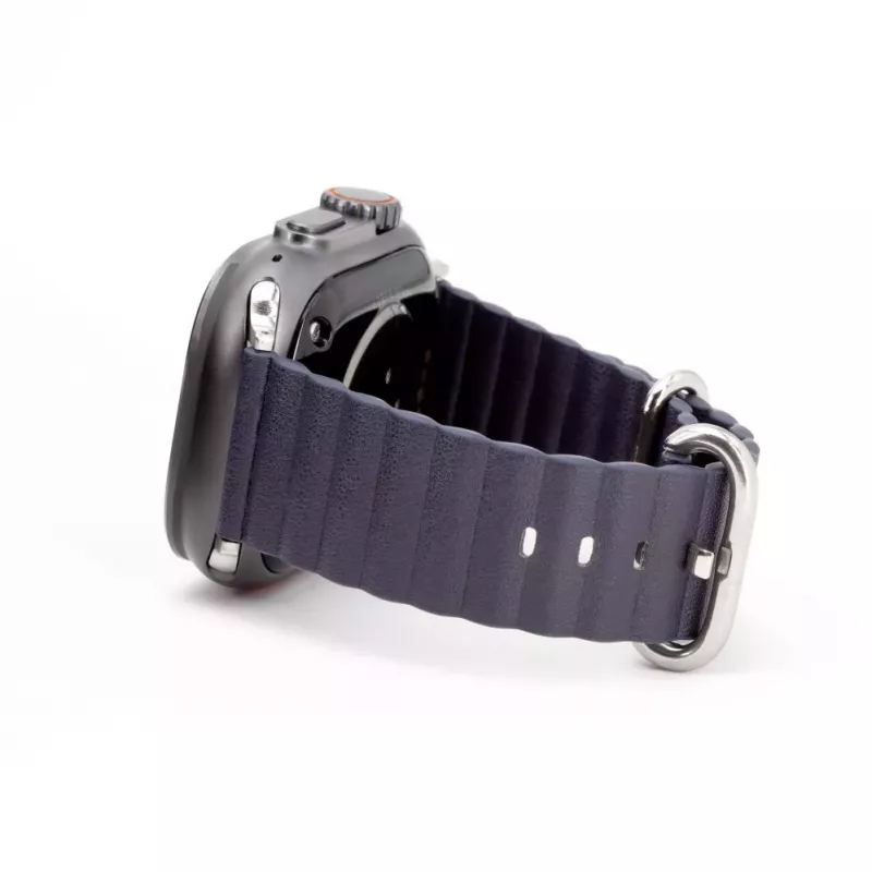 Connect Watch 42/44/45mm cinturino in pelle Marine blu navy