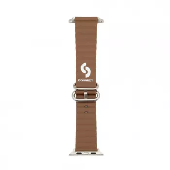 Connect Watch 42/44/45mm cinturino in pelle Marine marrone