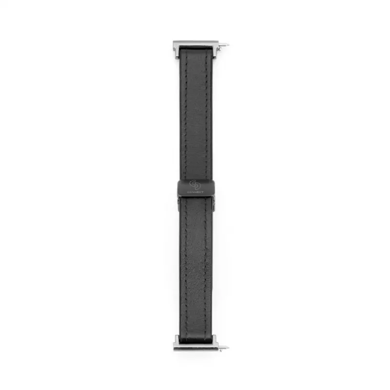 Connect 20mm cinturino in silicone e pelle con chiusura magnetica nero