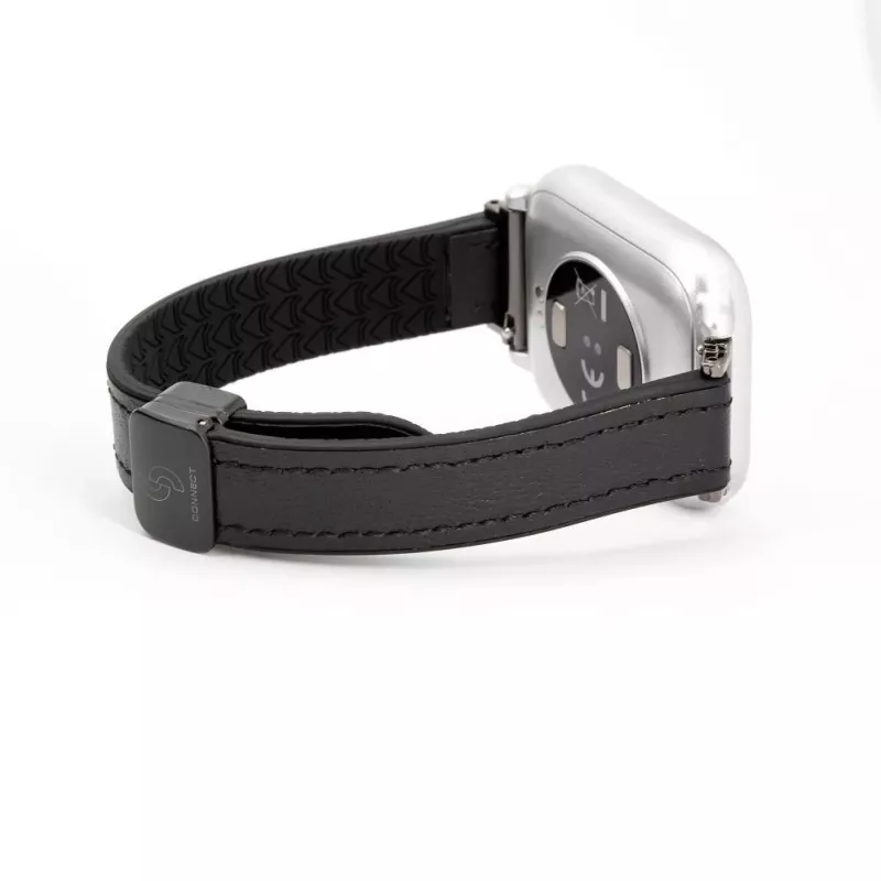 Connect 20mm cinturino in silicone e pelle con chiusura magnetica nero