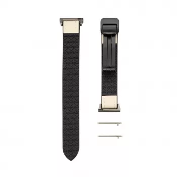 Connect 22mm cinturino in silicone e pelle con chiusura magnetica bianco