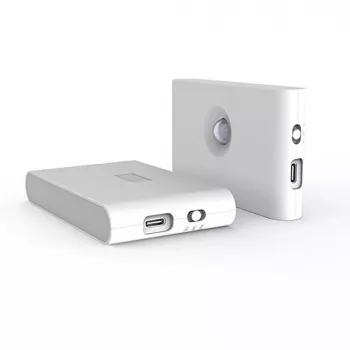 Elight T1 lampada a batteria LED a doppia proiezione da parete 1W 2700K con sensore di movimento/crepuscolare USB-C bianco