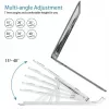iLike STM1 supporto pieghevole in metallo per notebook da 10-17,3 pollici - argento