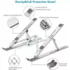 iLike STM1 supporto pieghevole in metallo per notebook da 10-17,3 pollici - argento