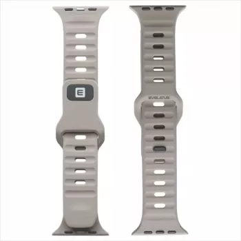 Evelatus Apple Watch 38/40/41mm cinturino in silicone Sport Loop grigio azzurro chiaro