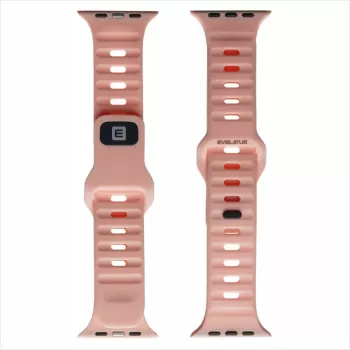 Evelatus Watch 42/44/45 Sport cinturino in silicone Loop rosa chiaro