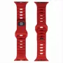 EVELATUS Apple Watch 42/44/45 Sport cinturino in silicone Loop ciliegia scuro