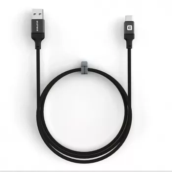 Evelatus Cavo USB-A a USB-C 1,2 m nylon intrecciato nero