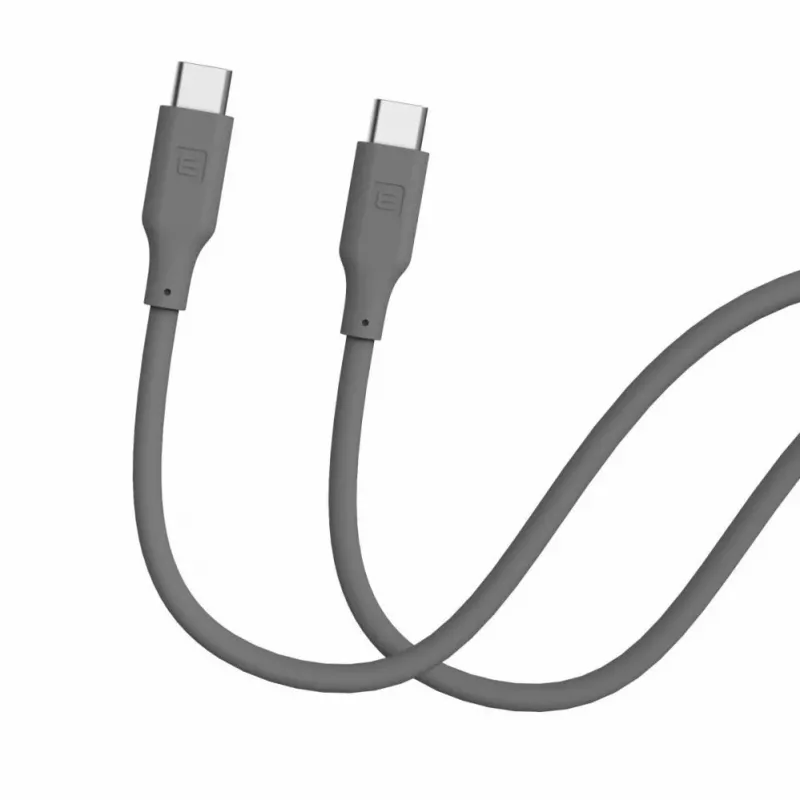 Evelatus Cavo in silicone USB-C a USB-C 1,2 m 60 W PD grigio