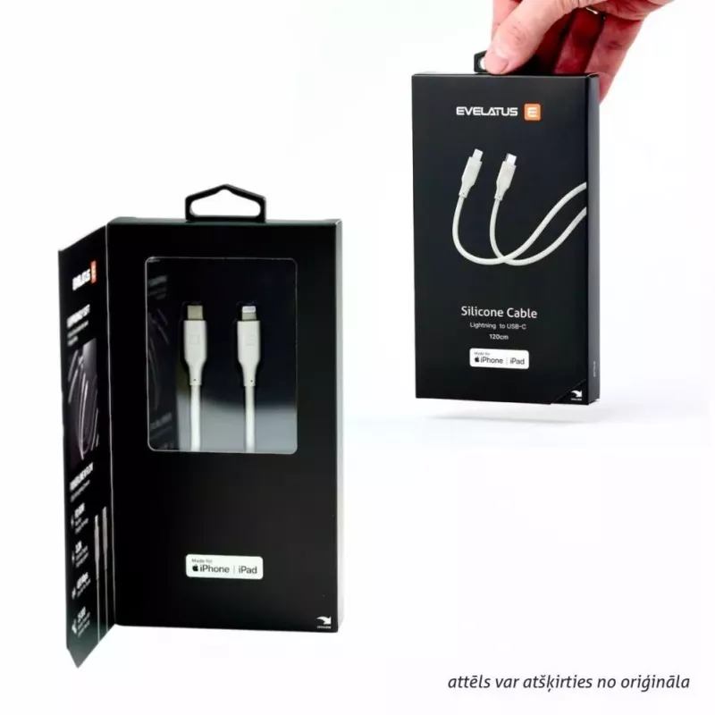 Evelatus Cavo in silicone USB-C a USB-C 1,2 m 60W 20V/3A blu
