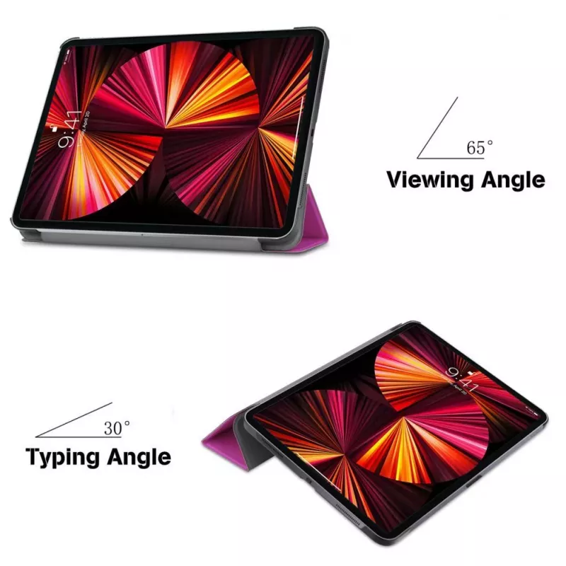 iLike iPad Mini 5 7.9 Custodia con supporto pieghevole in pelle ecologica viola