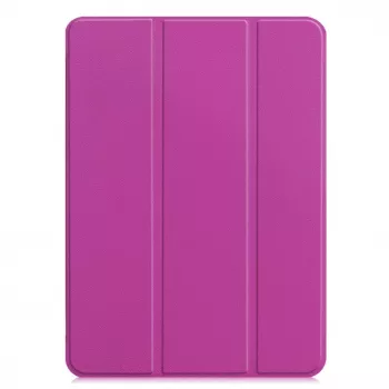 iLike Galaxy Tab S9 Plus 12.4 Custodia con supporto a tre ante in pelle ecologica viola