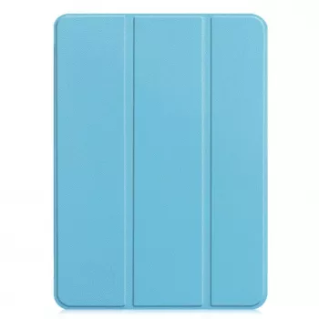 iLike Galaxy Tab S9 Plus 12.4 Custodia con supporto a tre ante in pelle ecologica azzurro cielo
