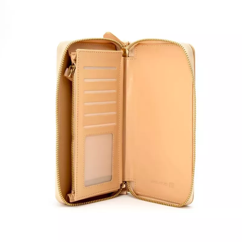 Evelatus Custodia portafoglio universale fiore beige