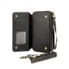 Evelatus Custodia portafoglio universale in pelle con zip nero