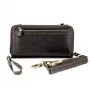 Evelatus Custodia portafoglio universale in pelle con zip nero