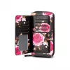 Evelatus Portafoglio universale con zip design floreale nero