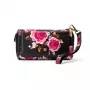 Evelatus Portafoglio universale con zip design floreale nero