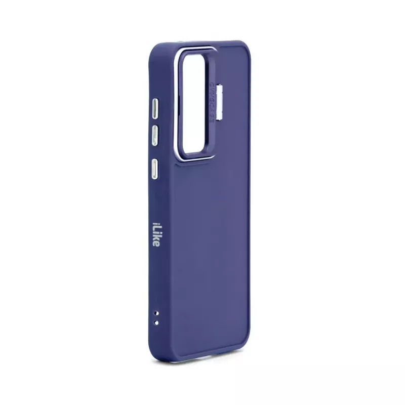 iLike Samsung Galaxy A15 Custodia ibrida con supporto fotocamera blu