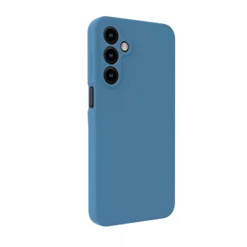 Evelatus Samsung Galaxy A14 4G / 5G Custodia in silicone Premium Soft Touch grigio blu