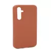 Evelatus Samsung Galaxy A34 Custodia in silicone Premium Soft Touch marrone sella