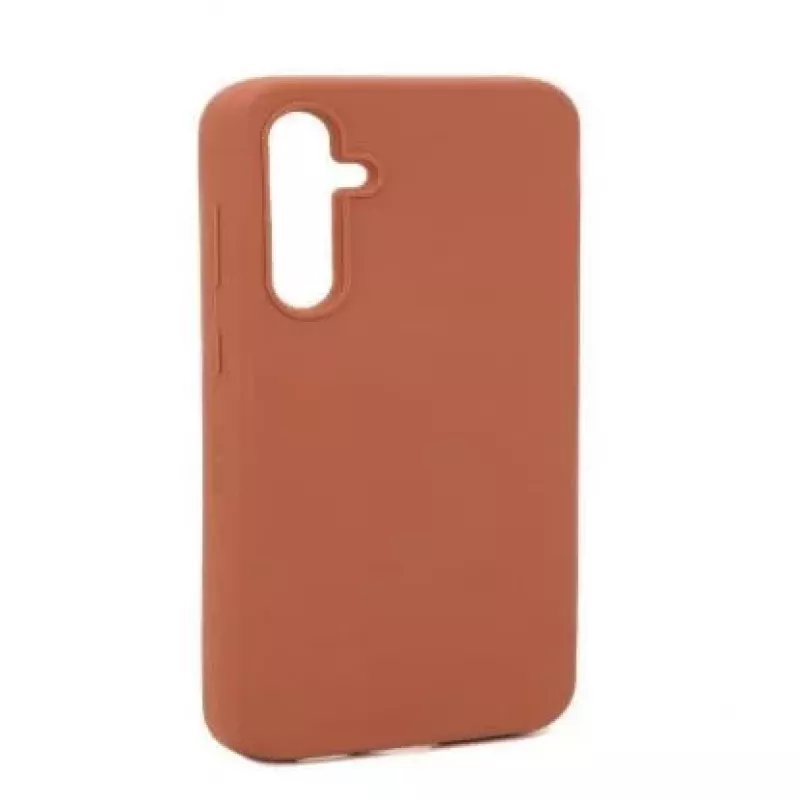 Evelatus Samsung Galaxy A34 Custodia in silicone Premium Soft Touch marrone sella