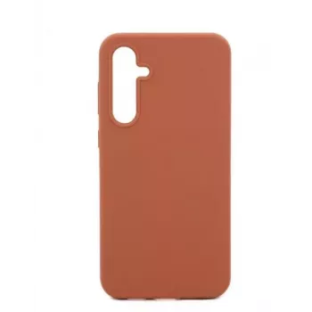 Evelatus Samsung Galaxy A34 Custodia in silicone Premium Soft Touch marrone sella