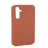 Evelatus Samsung Galaxy A54 Custodia in silicone Premium Soft Touch marrone sella
