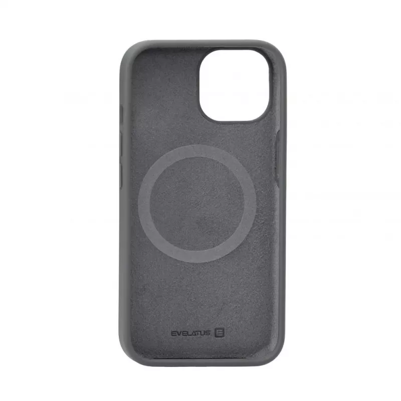 Evelatus Apple iPhone 15 Custodia in silicone Premium MagSafe Soft Touch cacao