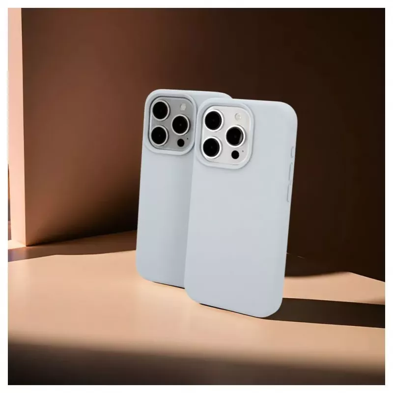 Evelatus Apple iPhone 15 Pro Max Custodia in silicone Soft Touch Premium MagSafe New Function grigio blu