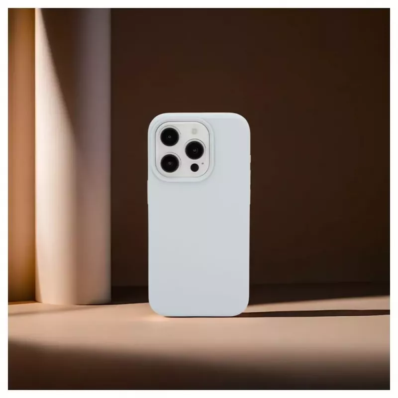 Evelatus Apple iPhone 15 Pro Max Custodia in silicone Soft Touch Premium MagSafe New Function grigio blu