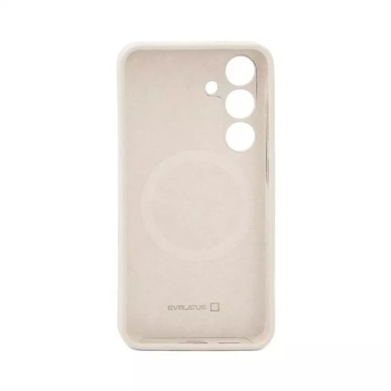 Evelatus Samsung Galaxy S24 Custodia in silicone Soft Touch Premium MagSafe grigio