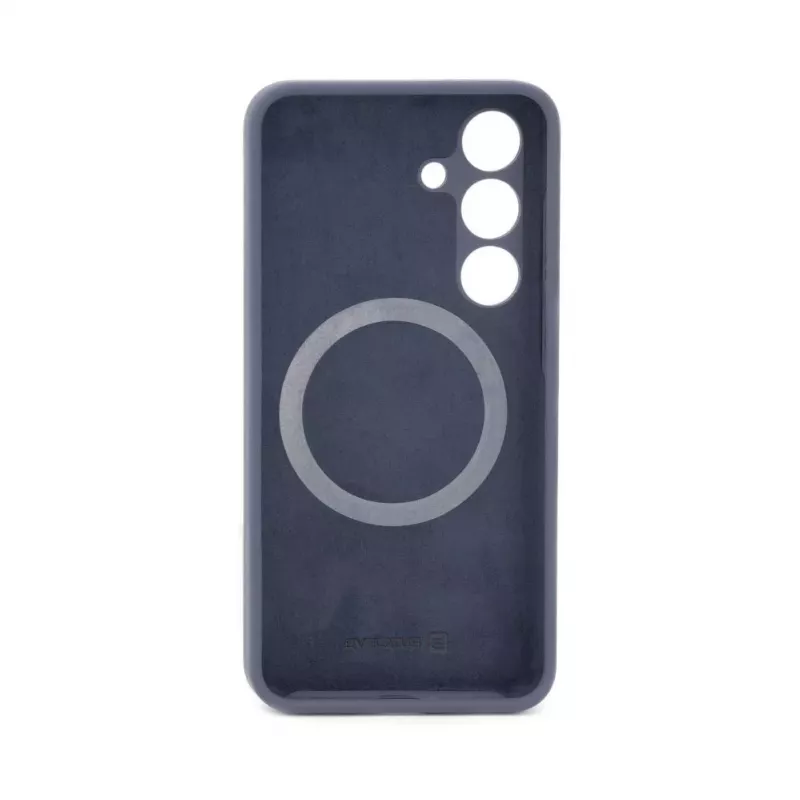 Evelatus Samsung Galaxy S24 Custodia in silicone Soft Touch Premium MagSafe blu notte