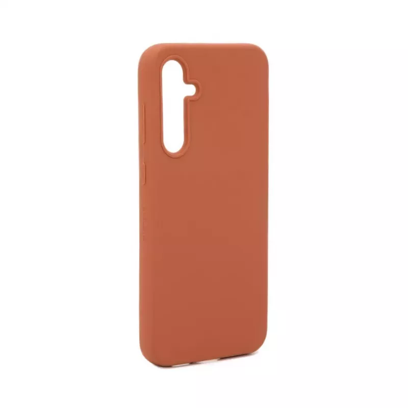 Evelatus Samsung Galaxy S23 FE Custodia in silicone Soft Touch Premium marrone sella
