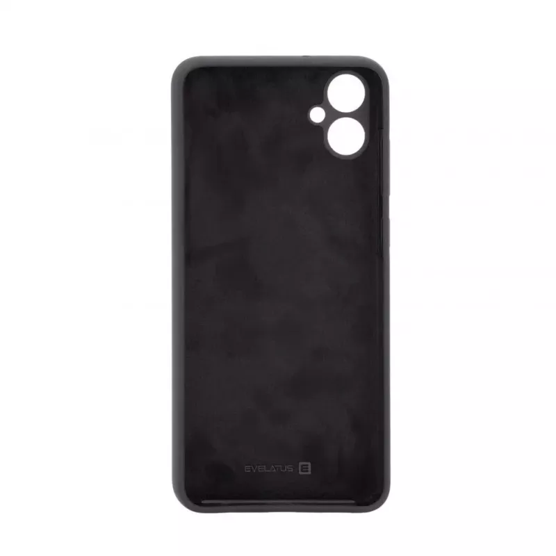 Evelatus Samsung Galaxy A05 Custodia in silicone Soft Touch Premium nero