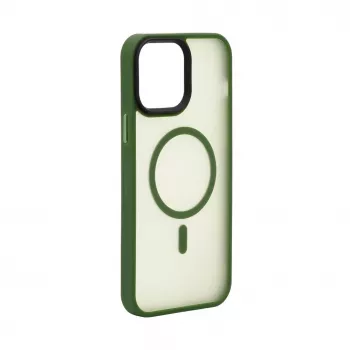Evelatus Apple iPhone 13 Pro Max Custodia ibrida compatibile MagSafe PC+TPU verde